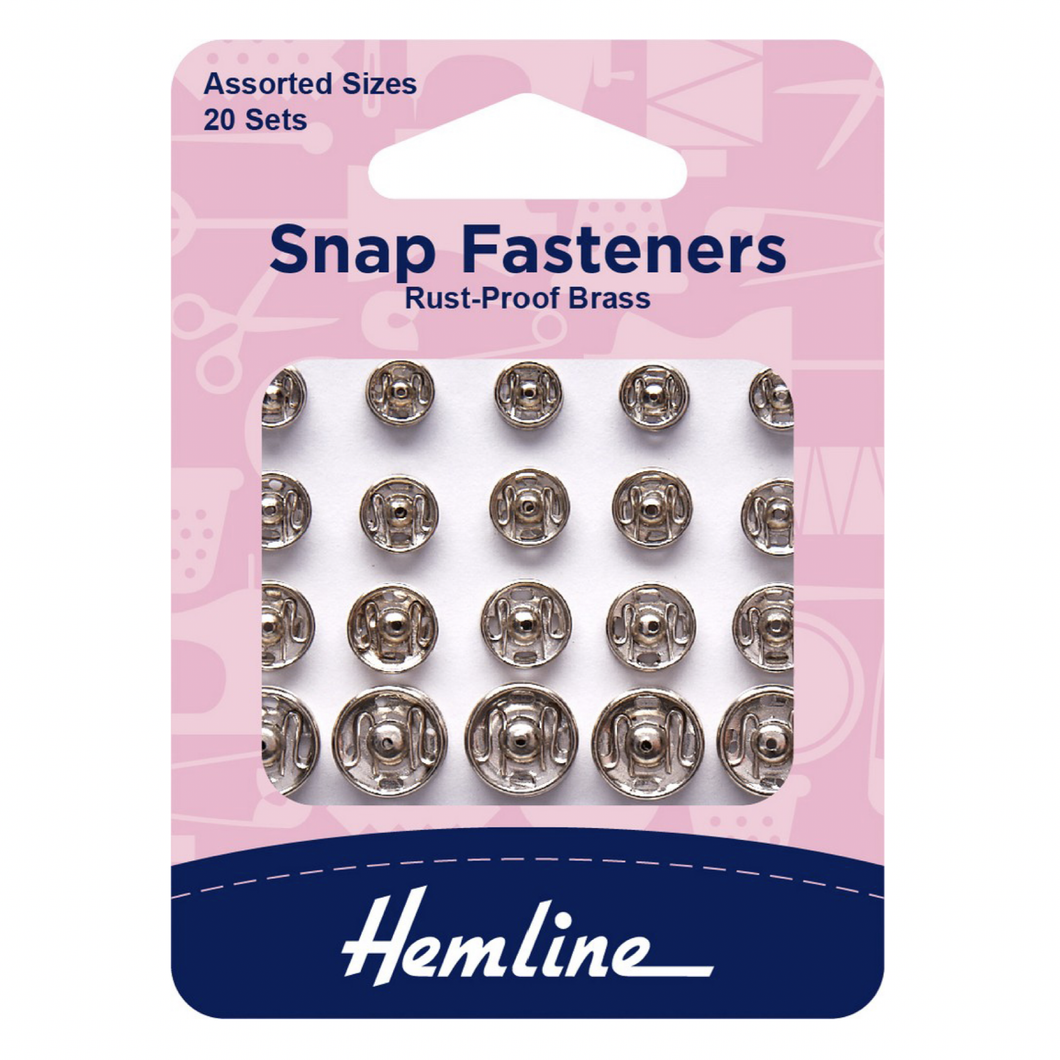 Snap Fasteners - Rust-Proof Brass - Assorted - Nickel