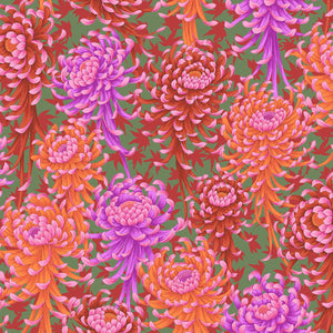 Kaffe Fassett Collective August 2025 - Spider Mums - Red - 50cm