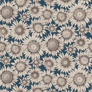 Showa to Reiwa - Sunflowers - Navy - Oxford Cotton - 50cm