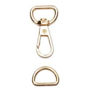 Swivel Hook & D-Ring Set - Rose Gold