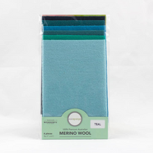Load image into Gallery viewer, Merino Wool Felt - 4.5&quot; x 7&quot; - Teal
