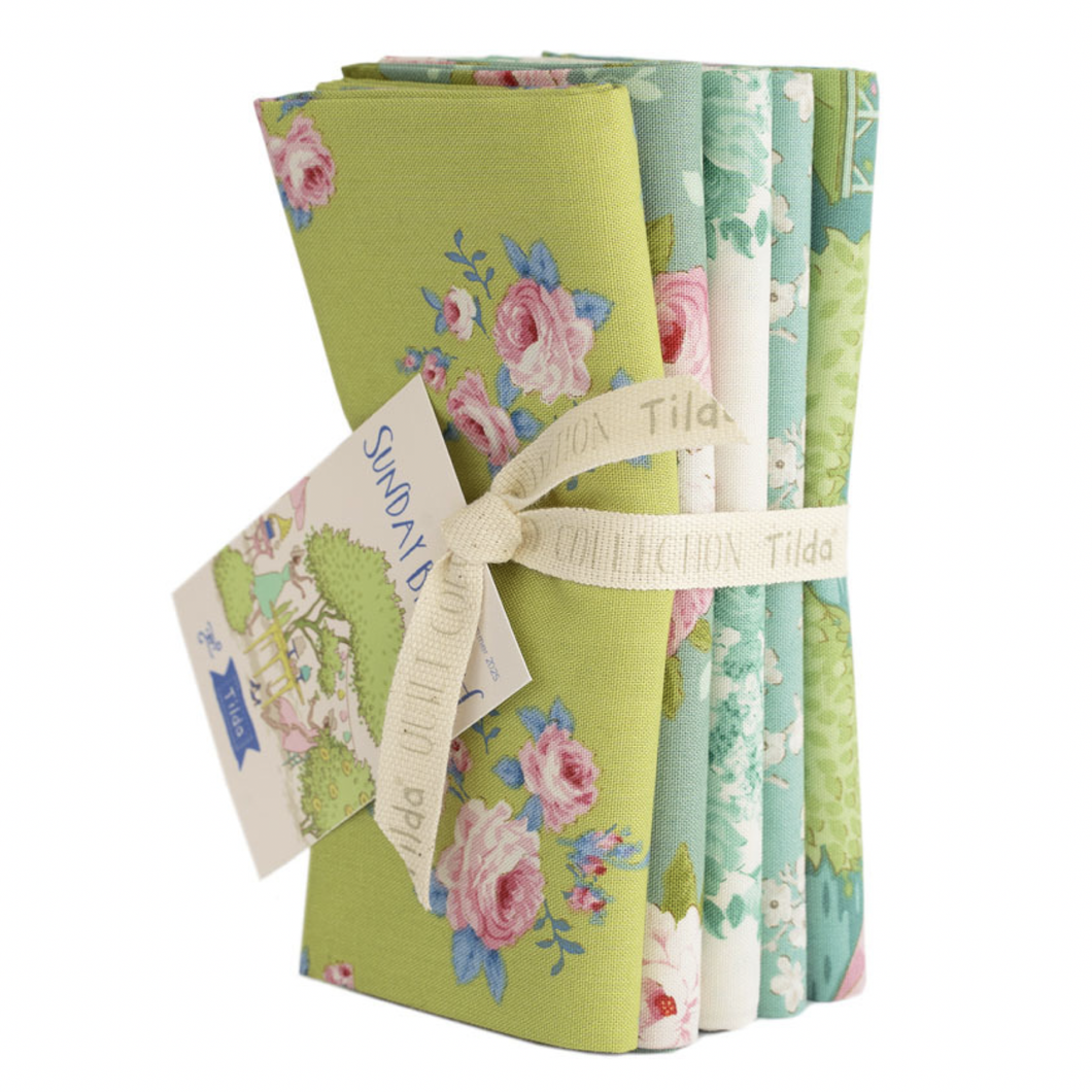 The Sunday Brunch - Lime Green / Teal - Fat Quarter Bundle