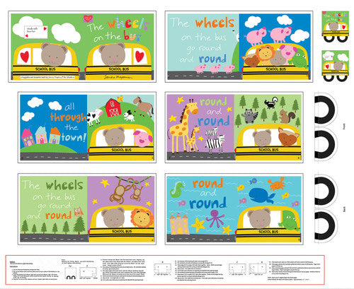 Huggable & Loveable - The Wheels on the Bus - Panel - 91cm