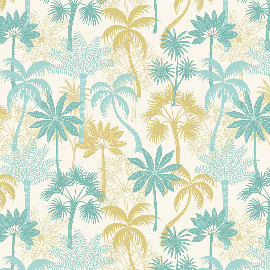 Paradise - Tropical Trees on Cream - 50cm