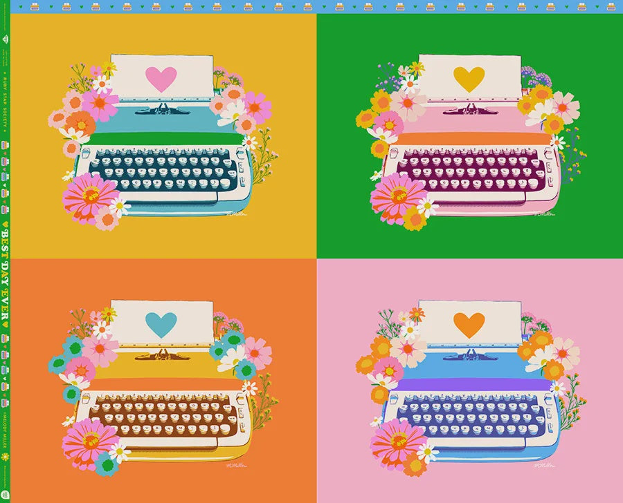 Best Day Ever - Typewriter - Panel - 90cm