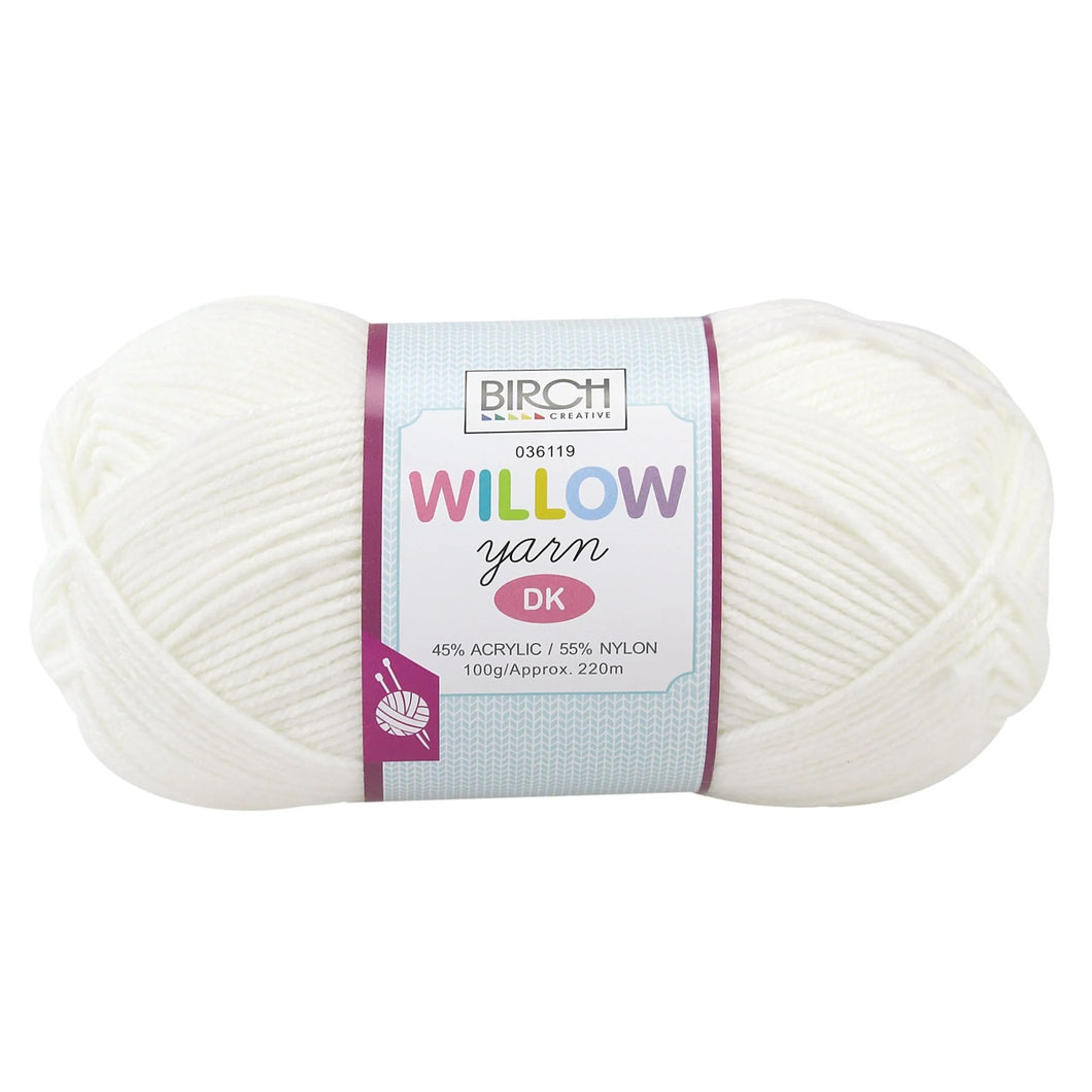 Willow Yarn - 01 - White - 8ply