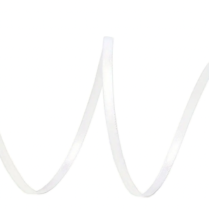 Satin Ribbon - Double-Faced - 3mm Wide - White - 50cm