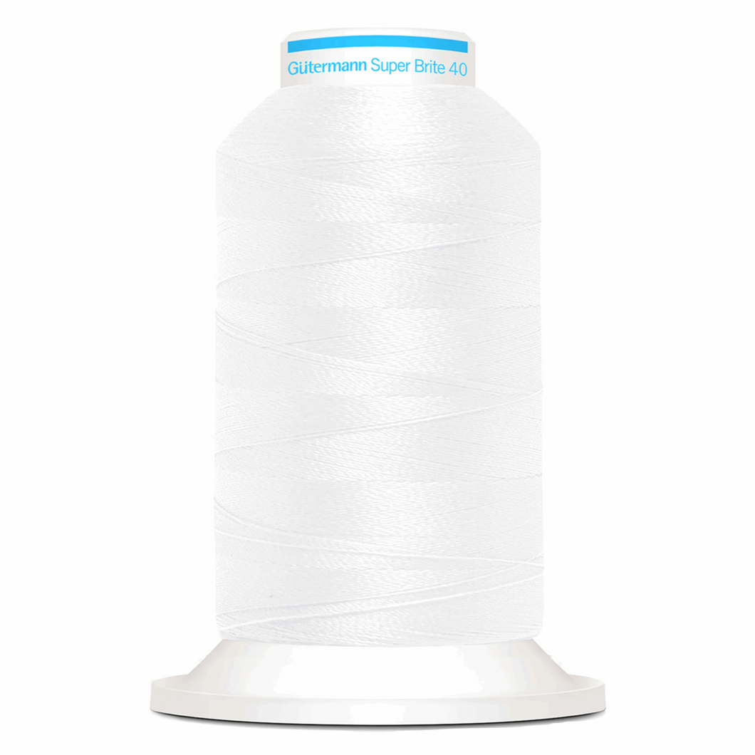 Super Brite Polyester 40 - White - 5597 - 1000m