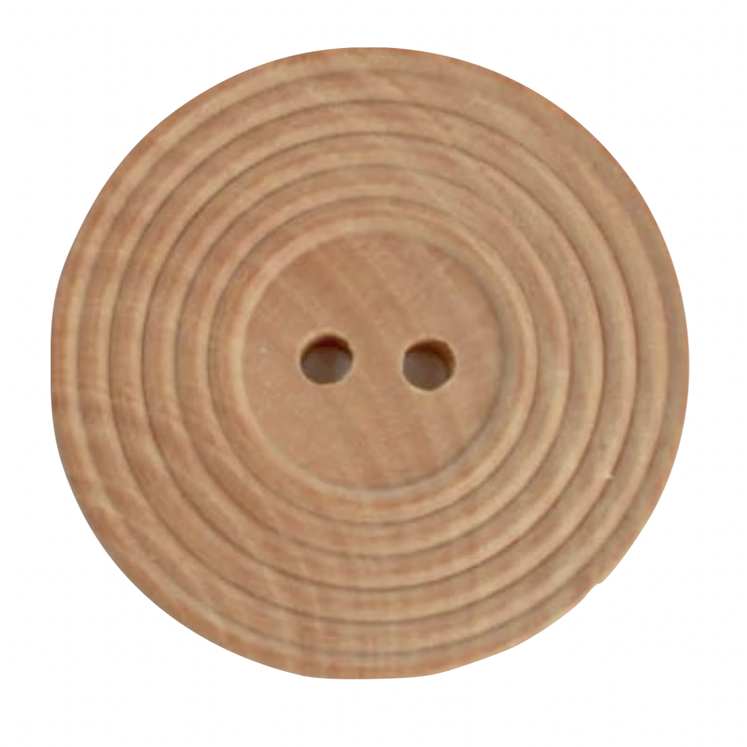 Button - Wood Concentric Rings - 30mm