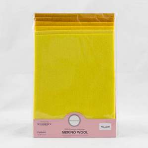 Merino Wool Felt - 7" x 9" - Yellow