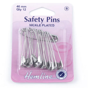 12 x Safety Pins 46mm