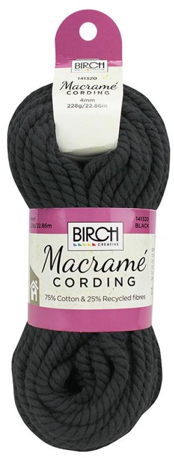 4mm Black Macrame Cording