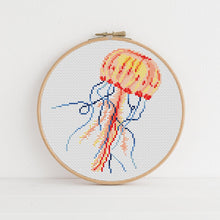 Load image into Gallery viewer, Gentle Jellyfish Cross Stitch Kit
