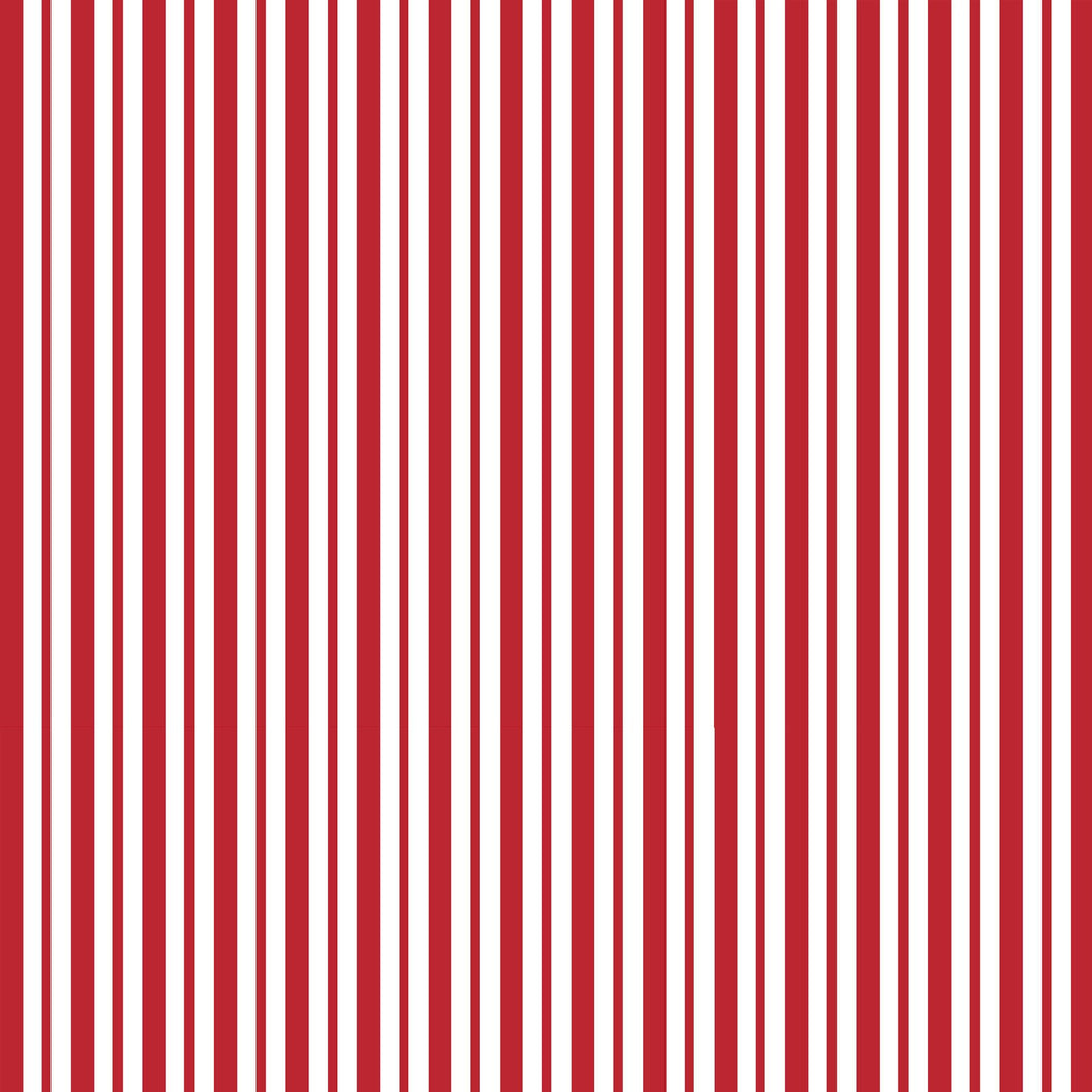 KimberBell - Mini Awning Stripe - Red - 50cm