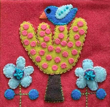 Load image into Gallery viewer, Pre-Cut Wool Appliqué Kit - Bird and Tree - Yellow
