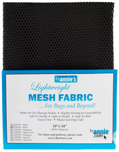Load image into Gallery viewer, Lightweight Mesh Fabric 18&quot; x 54&quot; - Black
