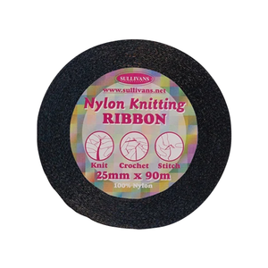 Nylon Knitting Ribbon - Black