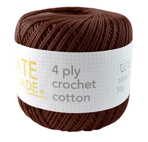 Crochet Cotton - Chocolate - 4ply