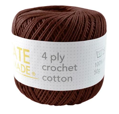 Crochet Cotton - Chocolate - 4ply