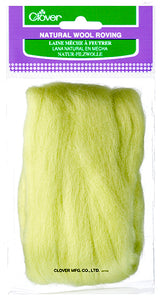 Natural Wool Roving - Lime Green