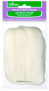 Natural Wool Roving - Off White