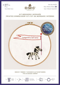 Congratulations! Zebra Embroidery Kit