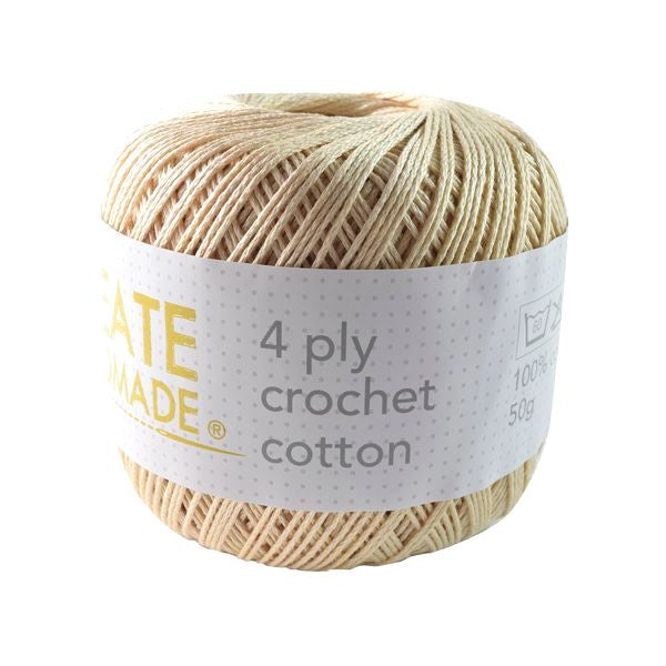 Crochet Cotton - Cream - 4ply