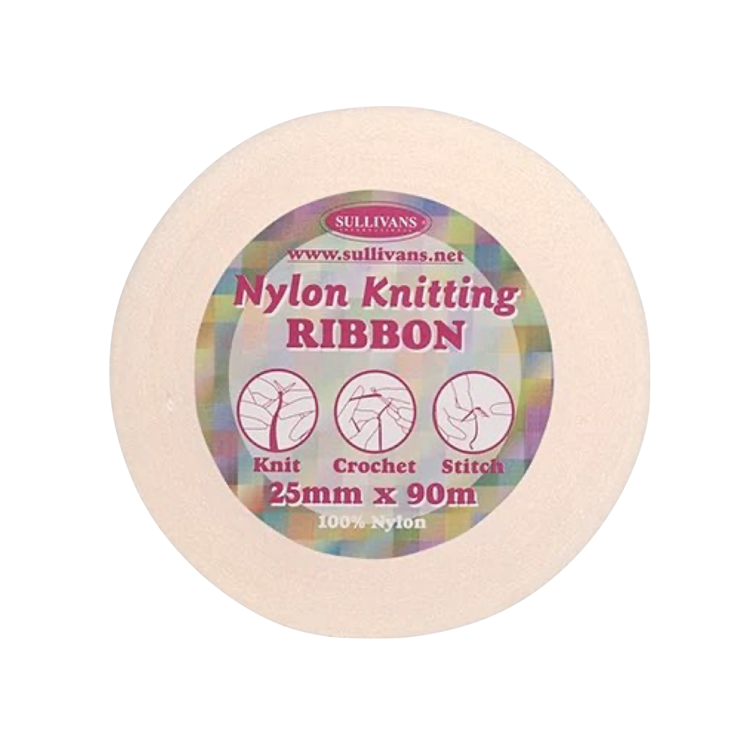 Nylon Knitting Ribbon - Cream