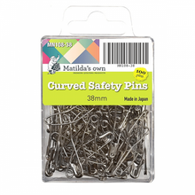 Load image into Gallery viewer, 100 x Curved Safety Pins 38mm
