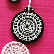 Load image into Gallery viewer, Black Miniature Embroidery Hoop Pack
