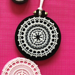Black Miniature Embroidery Hoop Pack