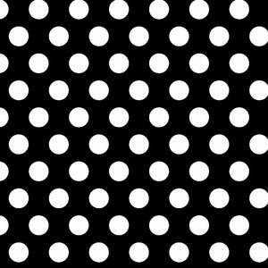 Fun Flannel - Dots - Black / White - 50cm