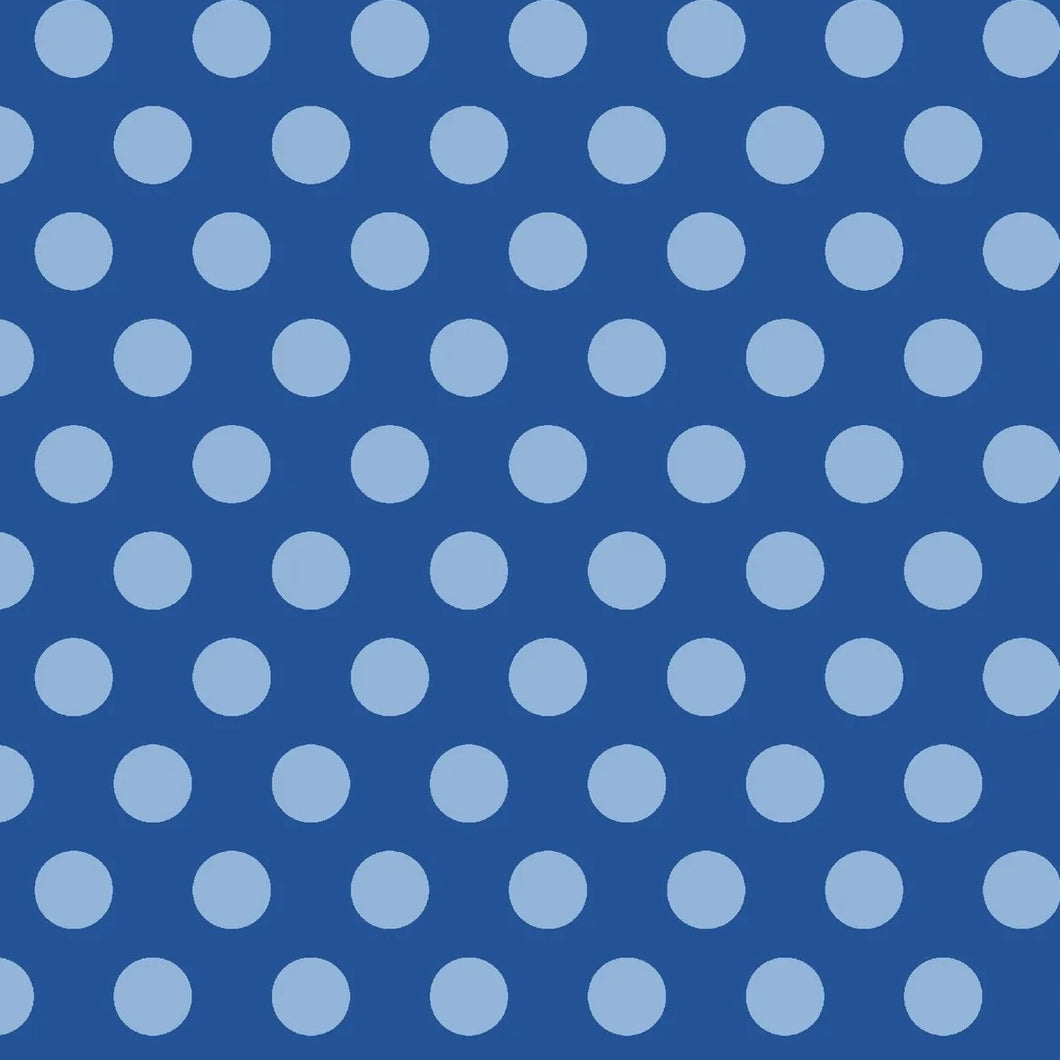 Fun Flannel - Dots - Blue - 50cm