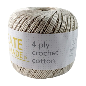 Crochet Cotton - Ecru - 4ply
