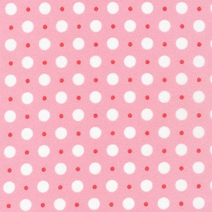 Time Well Spent - Flannel - Pink Spot - 50cm