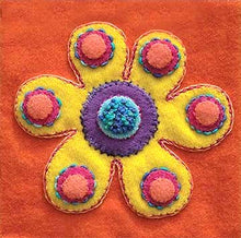 Load image into Gallery viewer, Pre-Cut Wool Appliqué Kit - Flower - Yellow
