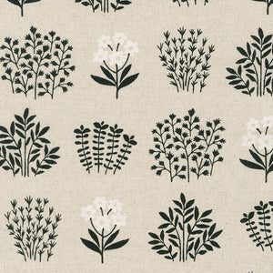 Flower Bushes - Natural - 80% Cotton 20% Flax - 50cm
