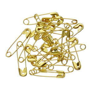 100 x Gold Safety Pins - 22mm