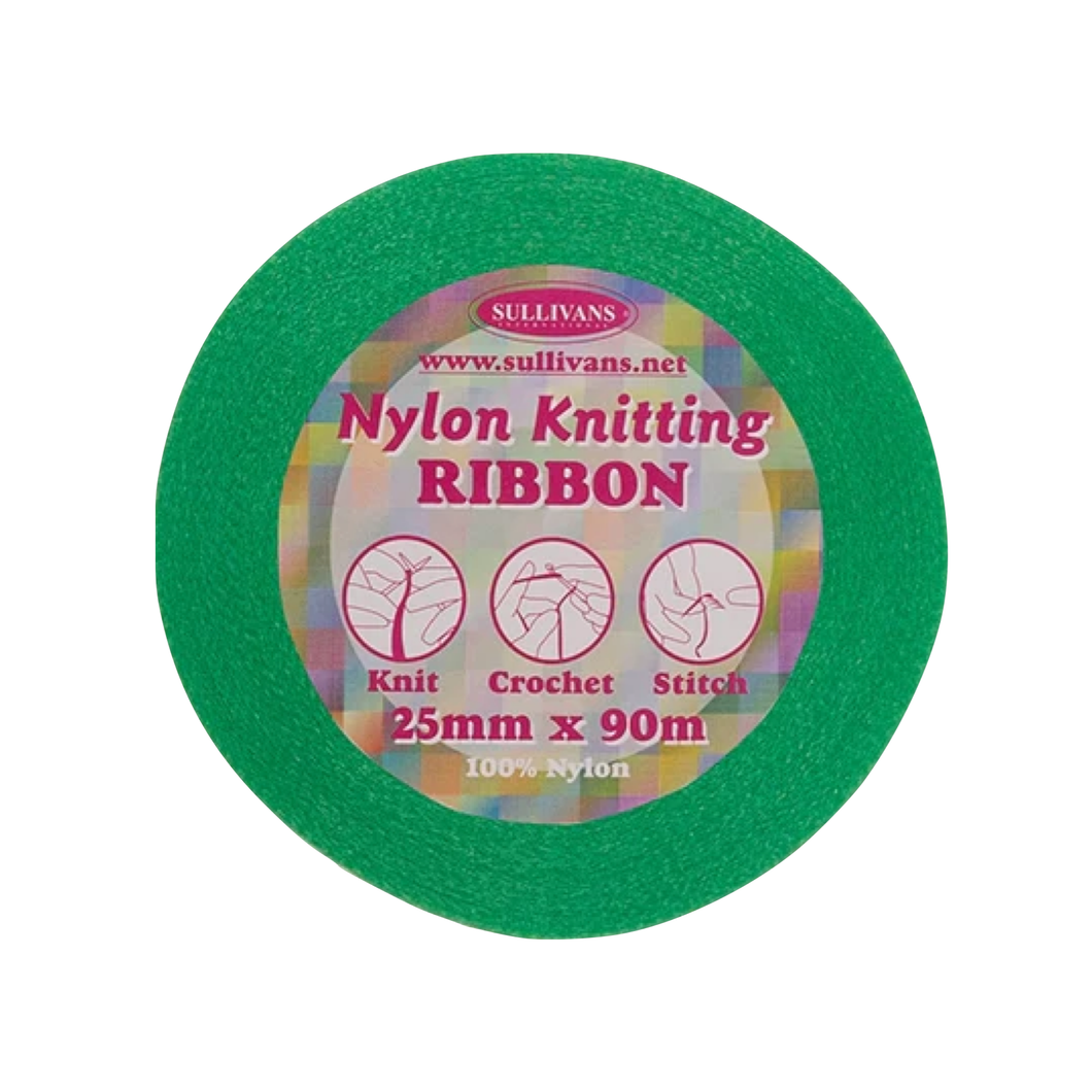 Nylon Knitting Ribbon - Green
