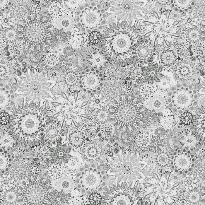 Floral Crochet - Grey - Wideback - 50cm