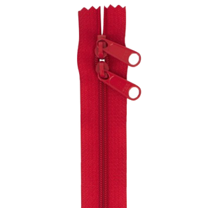 30" Handbag Zip - Double-slide - Hot Red