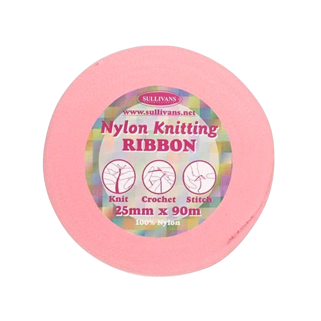 Nylon Knitting Ribbon - Light Pink