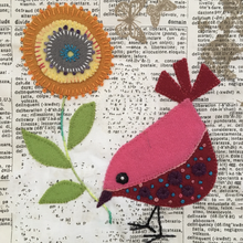 Load image into Gallery viewer, Pre-Cut Wool Appliqué Kit - Little Bird - Pink
