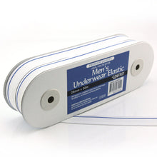Load image into Gallery viewer, Men&#39;s Underwear Elastic - White with Blue Line - 50cm
