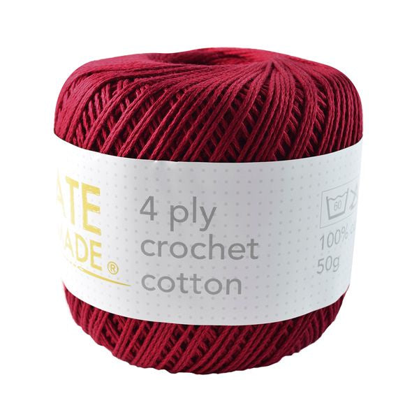 Crochet Cotton - Merlot - 4ply