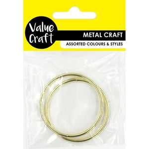 Metal Rings - 50mm - Gold