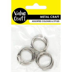 Metal Rings - 25mm - Silver