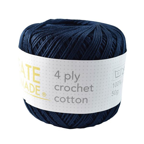 Crochet Cotton - Navy - 4ply