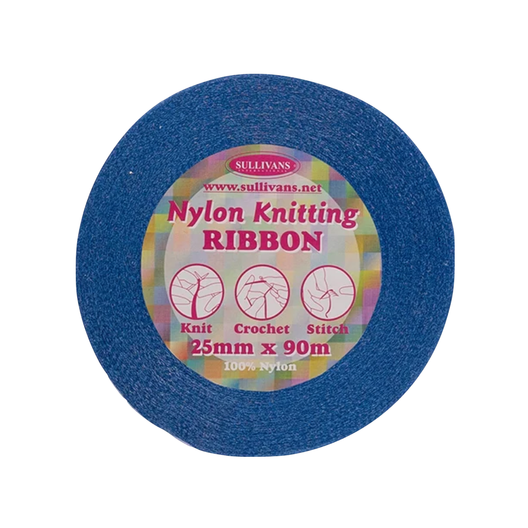 Nylon Knitting Ribbon - Navy
