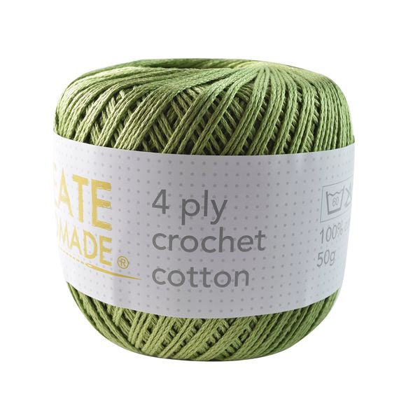 Crochet Cotton - Olive - 4ply